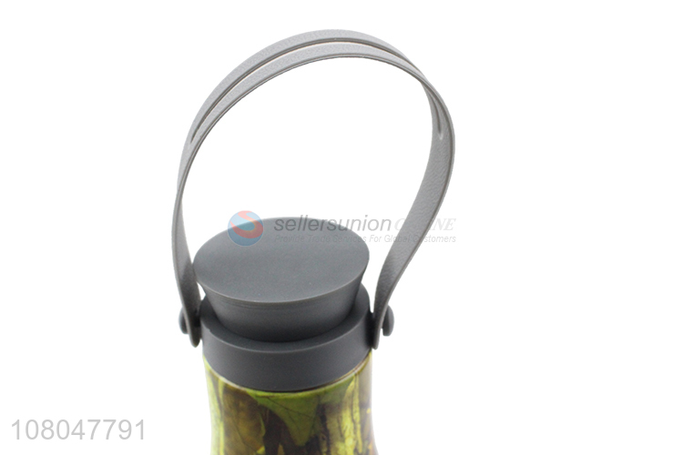 Wholesale cheap price portable stainless steel vacuum bottle with handle