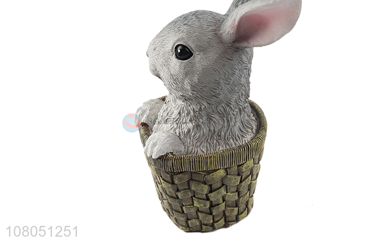 Latest products rabbit resin ornaments for garden decoration