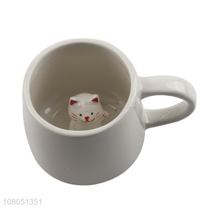 New arrival 3D animal design ceramic milk cups ceramic coffee mugs