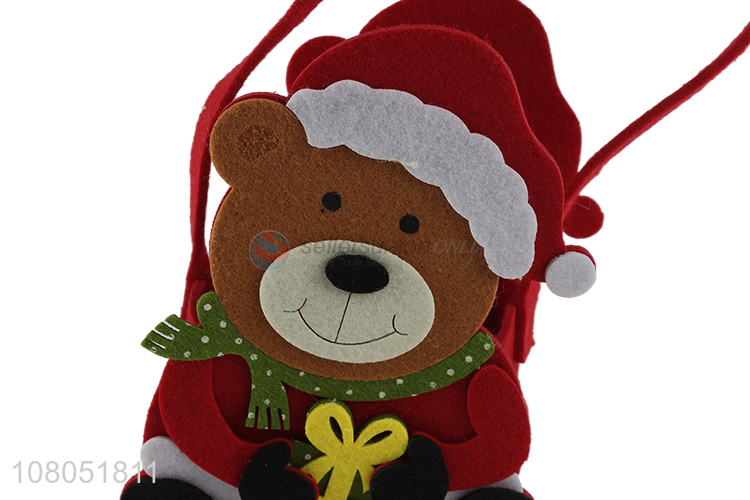 Latest design cute bear shape christmas candy storage bag