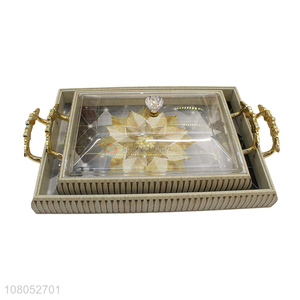 Good Sale Decorative Trays Serving Trays With Handle