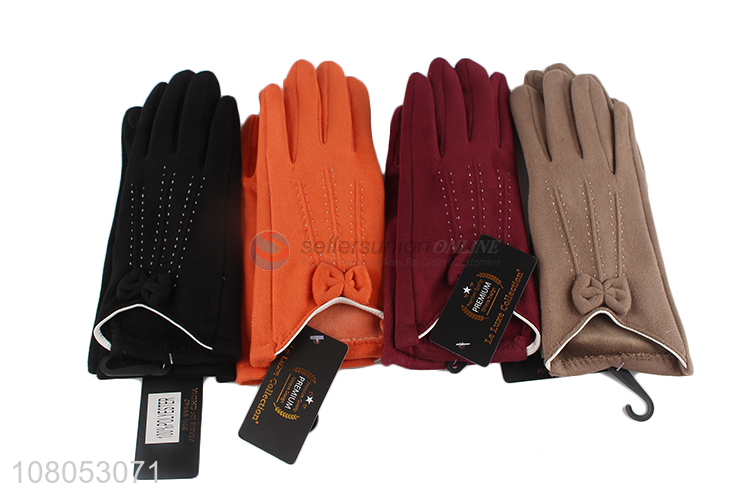 New arrival multicolor ladies winter creative touch screen gloves