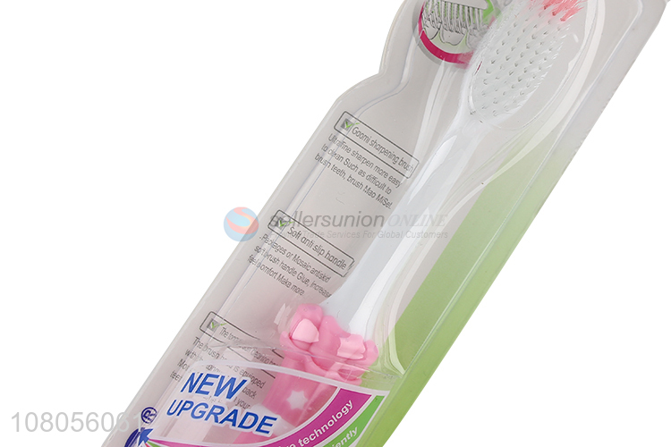Low price wholesale pink plastic portable household toothbrush