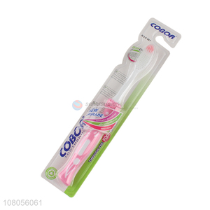 Low price wholesale pink plastic portable household toothbrush
