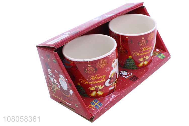 Custom 2 Pieces Ceramic Cup Fashion Mug Set