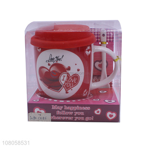 New Arrival Ceramic Mug With Spoon And Lid For Gift