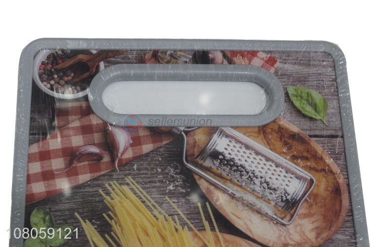 Hot sale plastic printed chopping block kitchen cutting board