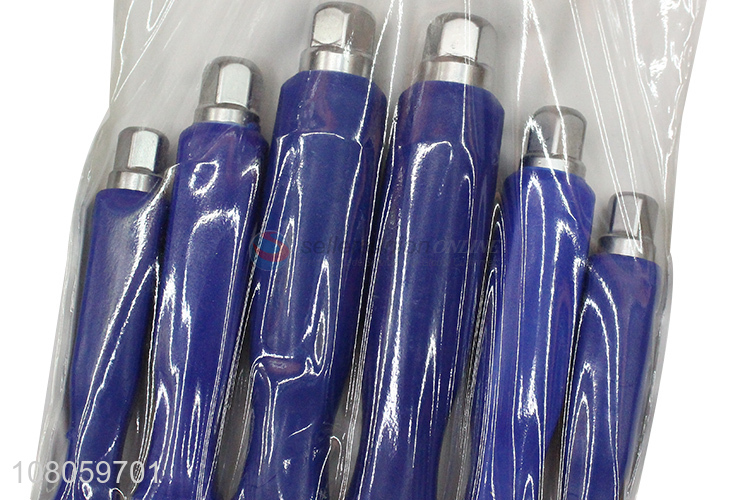 Good quality professional 6 pieces cr-v screwdrivers set with blue handle