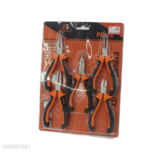 Wholesale 5pcs mini carbon steel plier set with diagonal cutting plier