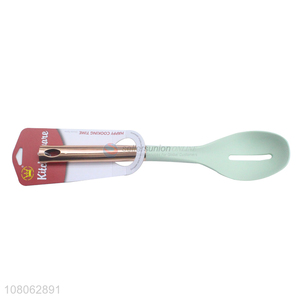 Good quality household stainless steel handle slotted ladle