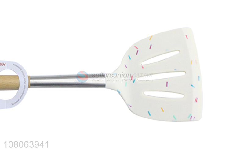 Good quality eco-friendly silicone slotted spatula for cooking