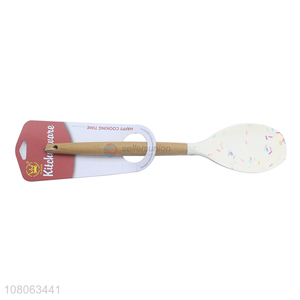 Yiwu factory wooden handle silicone butter cheese scraper