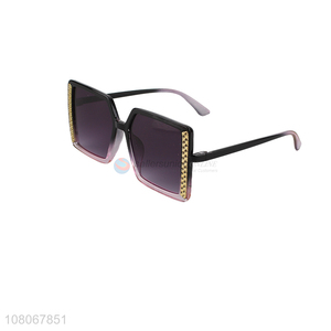 China supplier fashion square oversize sunglasses with plastic frame