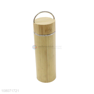 New products creative wood color stainless steel vacuum flask