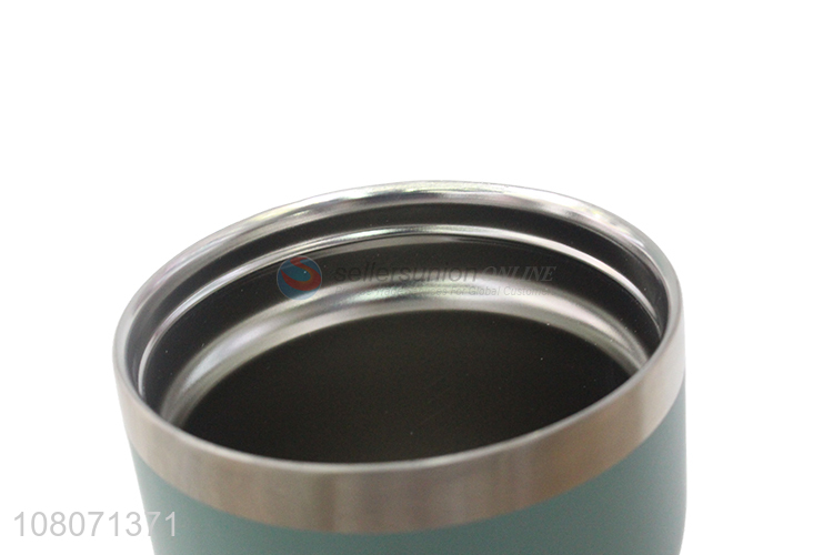 New products green stainless steel straw cup vacuum flask