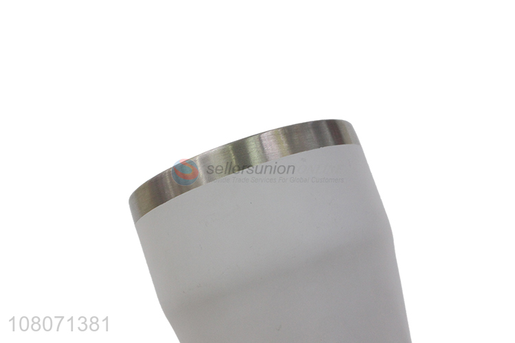 Yiwu supplier white stainless steel vacuum flask portable straw cup