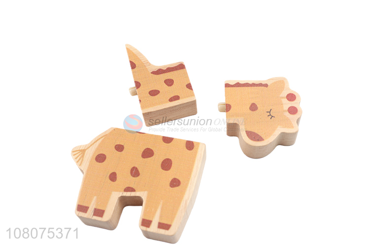 New products cartoon giraffe toy creative wooden toy for kids