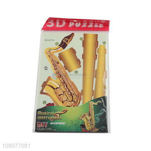 Recent product 3D saxophone puzzle educational musical instrument puzzle