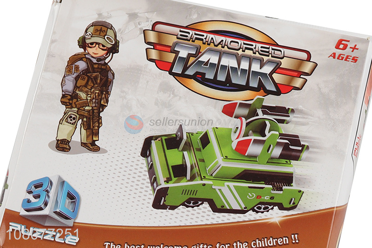 Factory supply 3D armored tank puzzle children boys intelligent puzzle