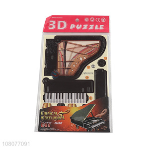 Yiwu market 3D piano puzzle musical instrument puzzle for boys girls