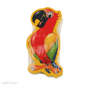 Hot selling cartoon parrot wooden puzzle children educational toys