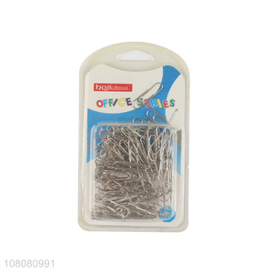 Low price silver metal iron paper clips office clips for paperwork ideal