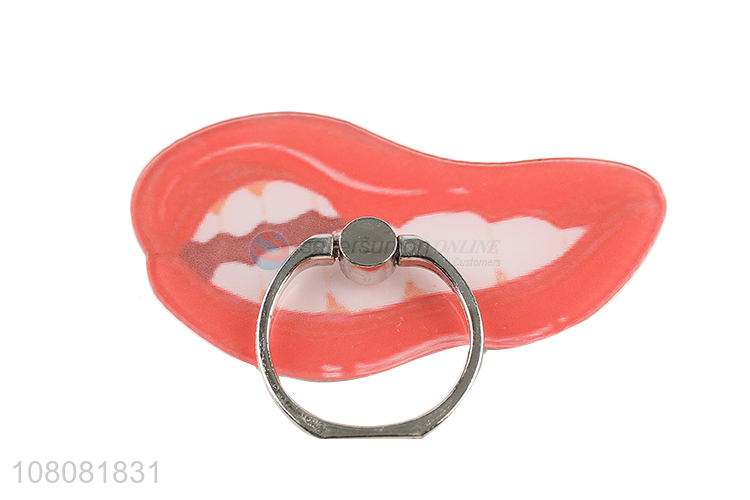 Yiwu factory lips shape mobile phone ring stand holder