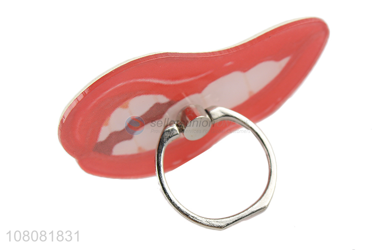 Yiwu factory lips shape mobile phone ring stand holder