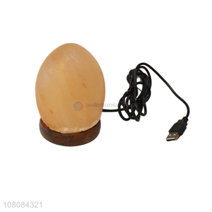Low price wholesale natural wood bottom salt stone lamp