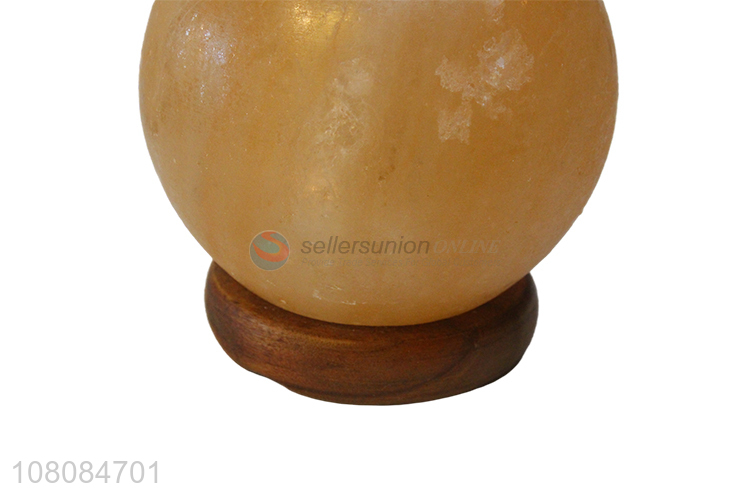 Yiwu direct sale crystal round ball salt stone lamp for home
