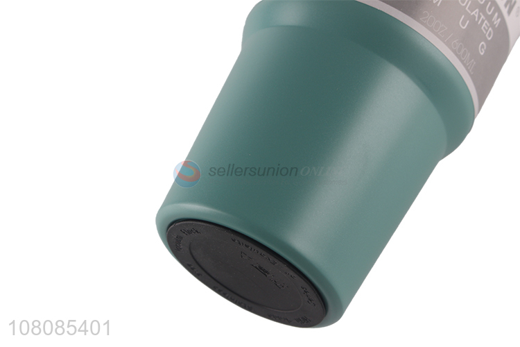 Best selling stainless steel vacuum insulated mug with silicone straw