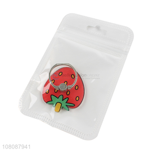 Yiwu market strawberry ring grips holder for smart phone