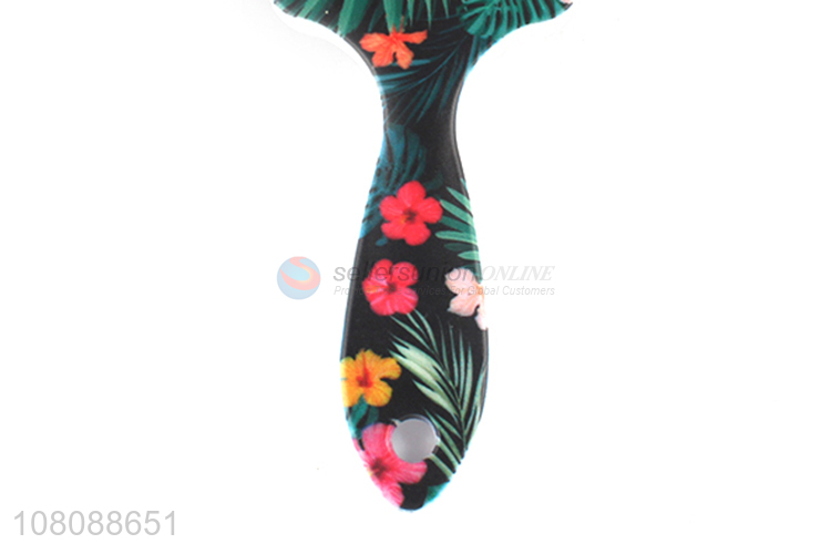 New design flower pattern wide hair massage comb for sale