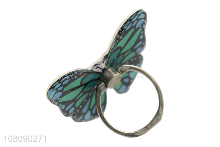 China products butterfly acrylic finger ring cellphone holder