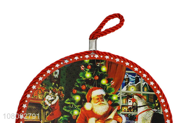 Factory supply dual-purpose round Christmas ceramic cork coffee coaster