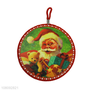 New product ceramic Christmas coasters heat insulation round coaster