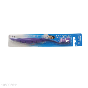 Online wholesale plastic handle adult toothbrush with cheap price