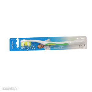 Hot selling soft household toothbrush with plastic handle