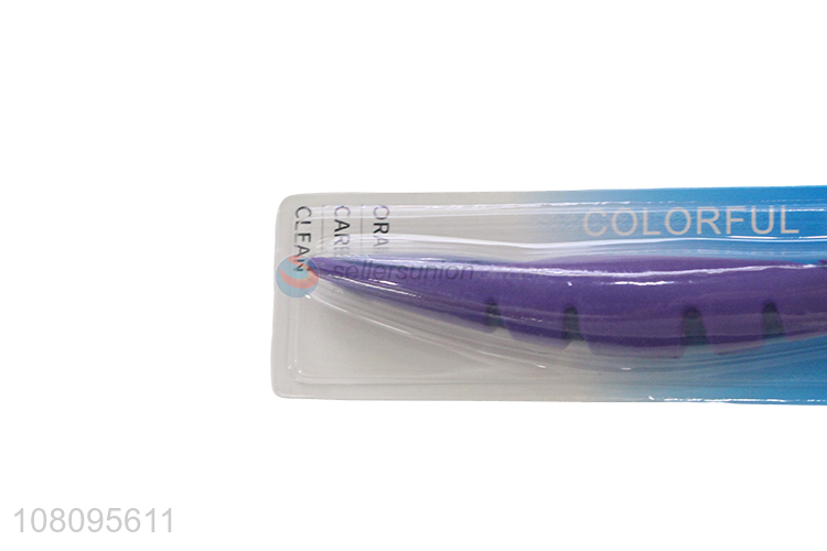 Online wholesale plastic handle adult toothbrush with cheap price