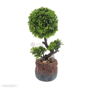 Delicate Design Simulation Potted Plant Decorative Artificial Bonsai