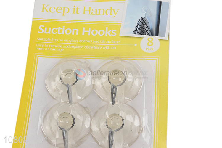 Wholesale transparent suction hooks wall mounted hooks for bathroom