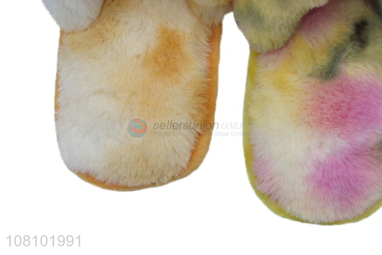 China sourcing warm soft fuzzy women fashion slippers for sale