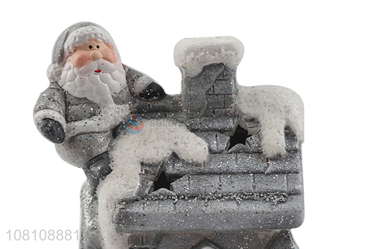 New arrival silver ceramic house christmas party decoration