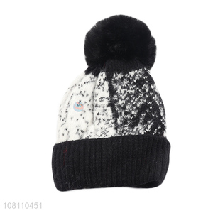 Good selling winter warm knit beanies for ladies