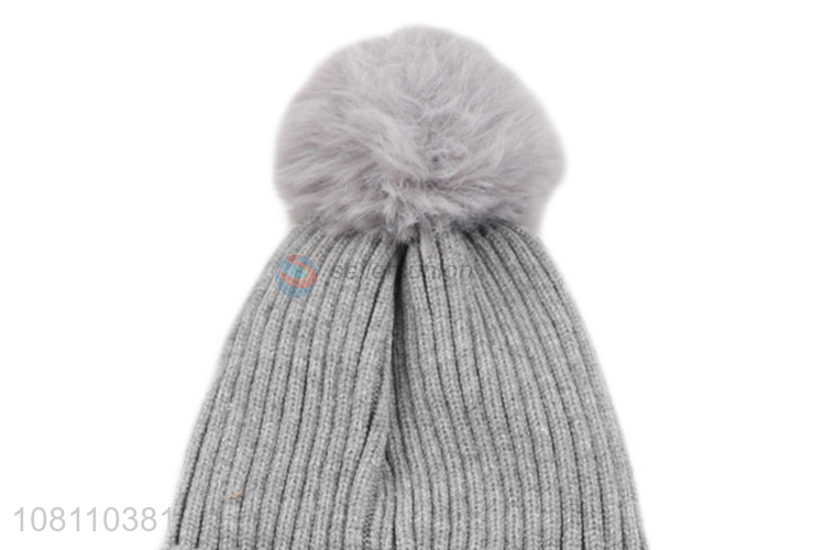 Factory direct sale children knit earmuffs hats for winter