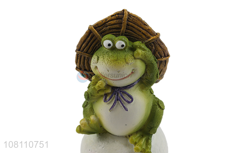 New arrival green frog garden decoration creative resin crafts