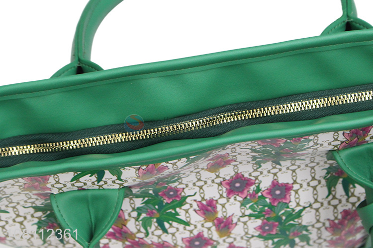 High quality flower printed pvc tote bag spring summer handbag