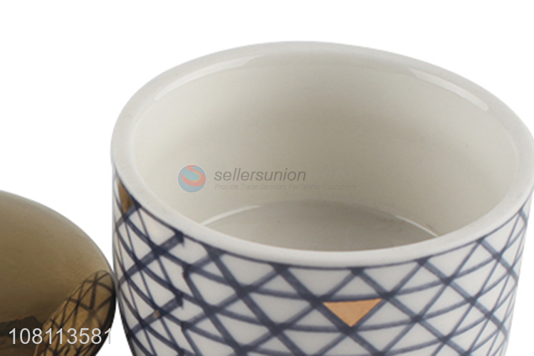 Yiwu direct sale fashion jewelry jar ceramic storage tank