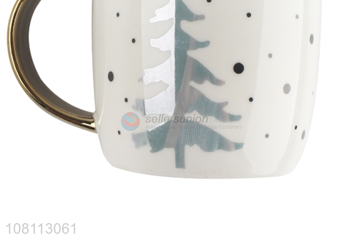 Top selling white printed mug household ins ceramic coffee cup