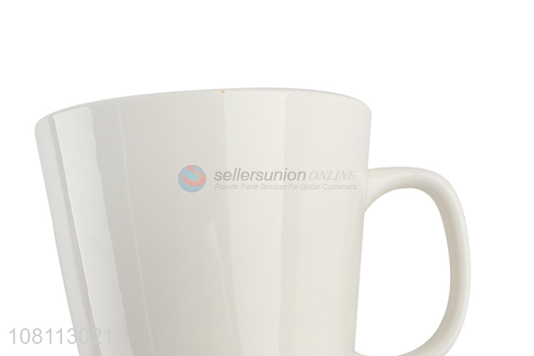 Factory price simple printed drinking cup ceramic cup